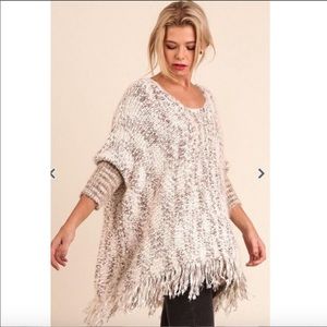 Umgee Short Sleeve Tunic Sweater
